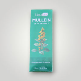 Mullein Leaf Extract – side panel with multilingual warnings