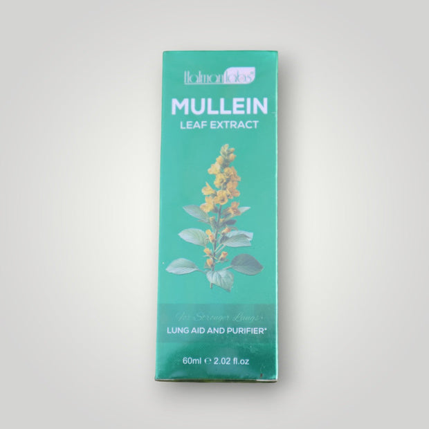 Mullein Leaf Extract – front packaging, teal box with botanical illustration