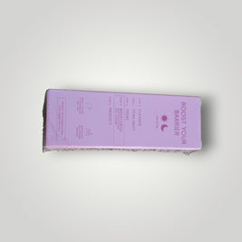 Pulse 360º Glow Byoma Moisturising Gel-Cream box in light purple with skincare routine instructions on the side