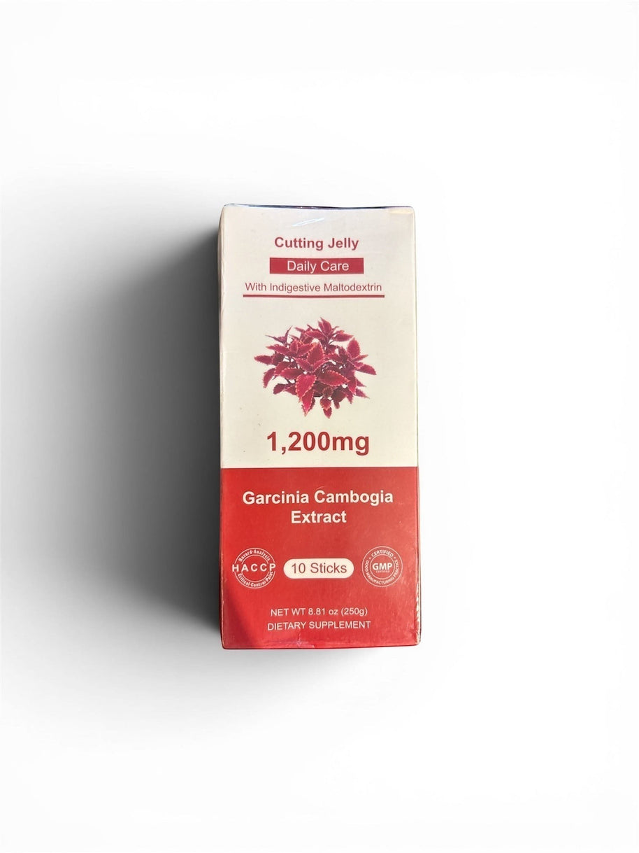 Pulse 360º Glow Cutting Jelly box containing 1,200mg Garcinia Cambogia extract for daily weight management support.
