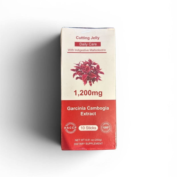 Pulse 360º Glow Cutting Jelly box containing 1,200mg Garcinia Cambogia extract for daily weight management support.